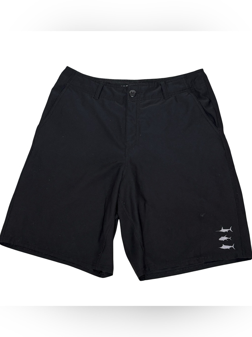 Fishworks Quattro Stretch Men's Fishing Shorts Black Size 32- 10” Inseam